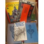 Box containing a quantity of various World War II related books