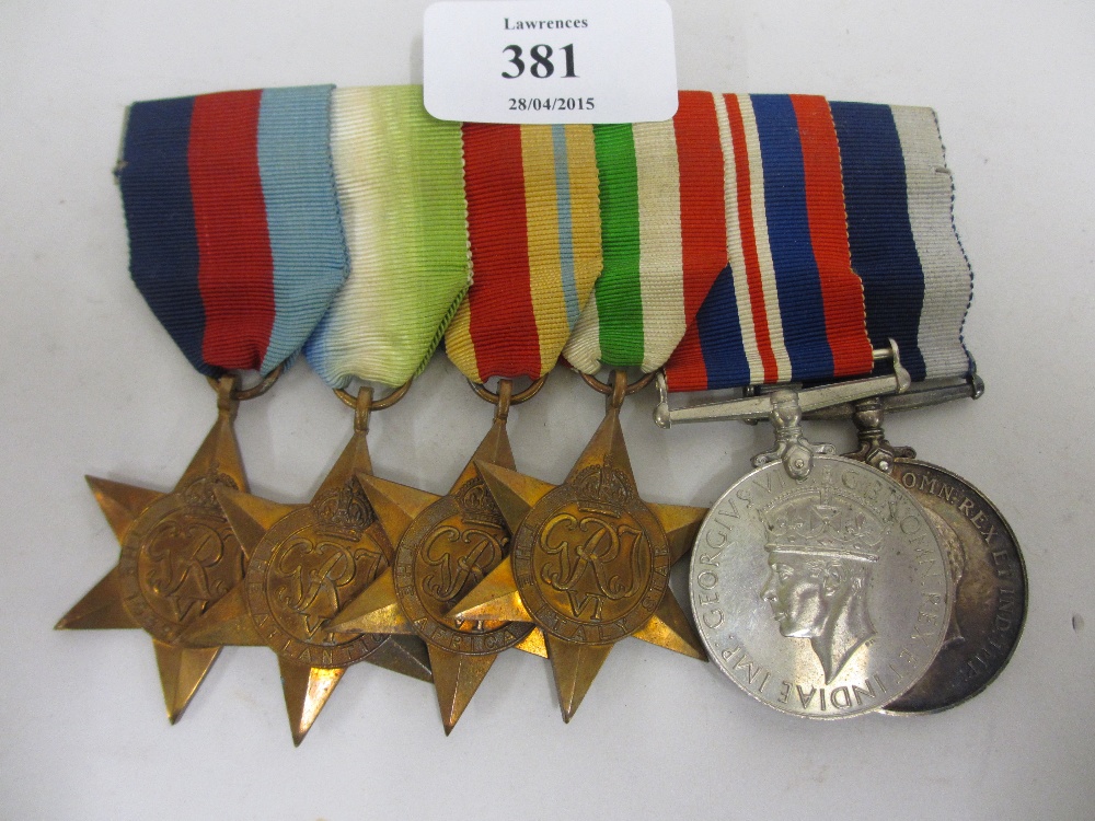 World War II medal group of six to J10091WL Fuller.AB.HMS Cardiff including '39 - '45 star, Africa