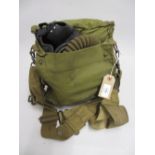 World War II R.A.F. gas mask with eye shields, bandages in a carrying case for Flight Lieutenant