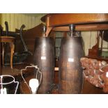 Pair of large composition table lamps