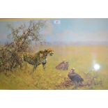 David Shepherd Limited Edition print, entitled scavengers, signed in pencil, 18ins x 32ins