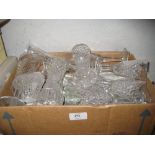 Set of eight Waterford glass champagne flutes, eight wine glasses and eight sherry glasses