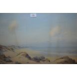 W.B. Thomas, signed watercolour, extensive coastal landscape, 18ins x 27ins