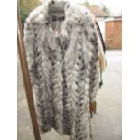 Ladies grey fur three quarter length coat by Kopetski