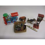 Tin plate clockwork toy ' Jumbo the Elephant ', similar toy in the form of a seal, other various