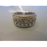 18ct White gold Princess and brilliant cut diamond ring, approximately 1.38ct