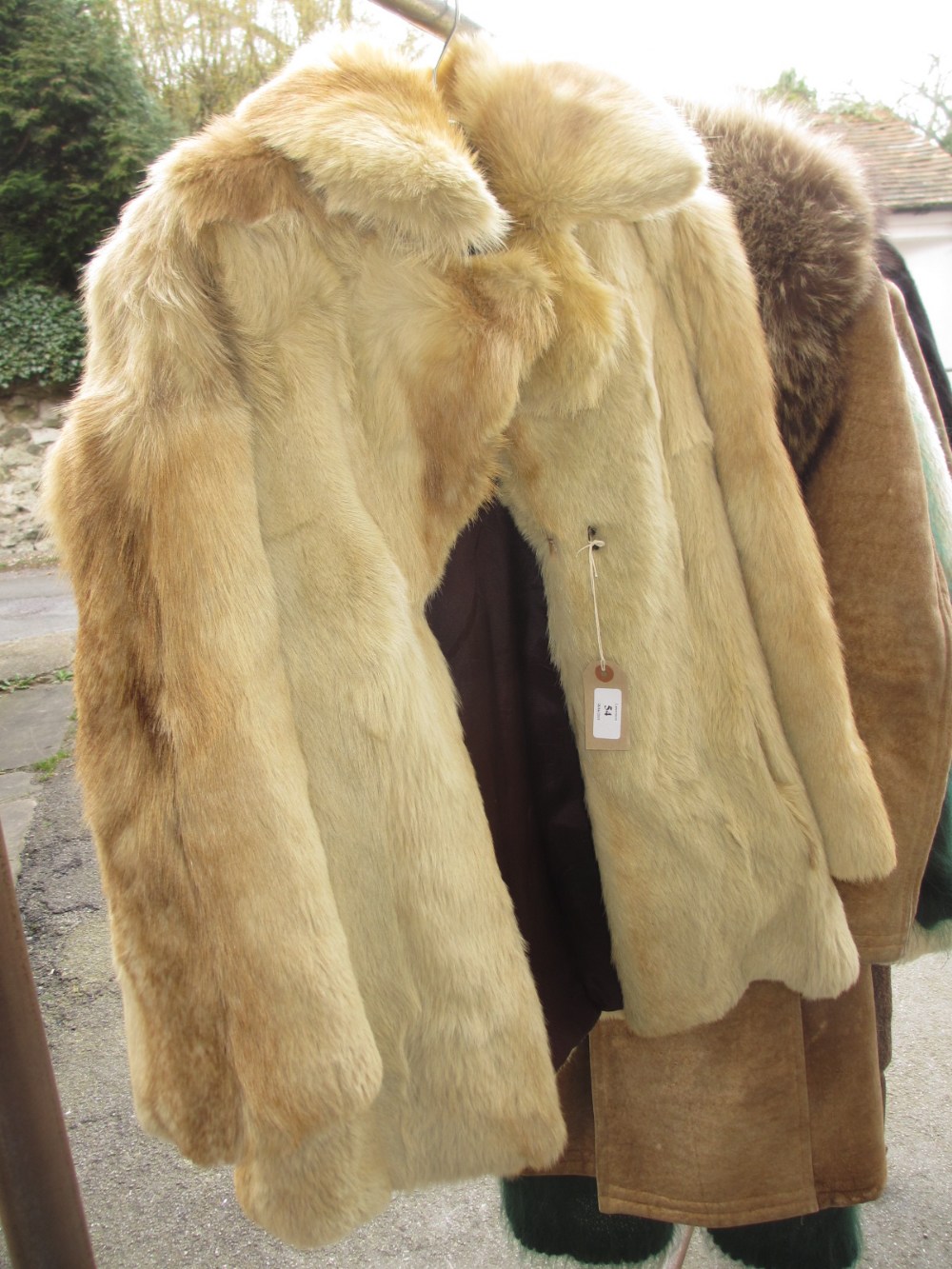 Ladies pale fur jacket