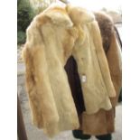 Ladies pale fur jacket