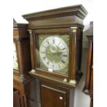 George III stained fruitwood longcase clock,