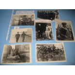 Group of seven original military War Office photographs of Field Marshall Montgomery with Winston