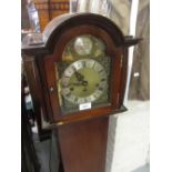 Early 20th Century mahogany cased grandmother clock,