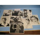 Group of eight original press photographs of Dame Anna Neagle,