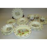Fourteen items of Royal Doulton Bunnykins pottery,