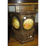 19th Century French gilt tooled leather and gilt brass mounted table bijouterie cabinet,