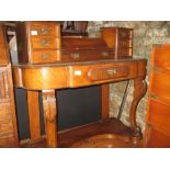 Late 19th Century walnut dressing table with jewel drawers (lacking mirror)