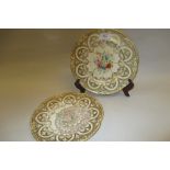 Pair of 19th Century English side plates painted with flowers