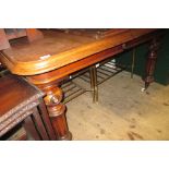 Victorian mahogany rectangular extending dining table,