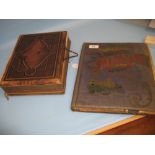 Album containing a collection of various scraps together with a leather bound photograph album