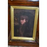 19th Century rosewood frame containing a print of a gentleman,