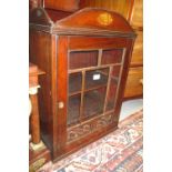 Early 19th Century mahogany wall mounted display cabinet,