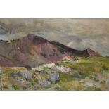 Oil on board, titled ' The Chapel of San Anton at Mijas, near Malaga ' by Drake Brookshaw, signed,