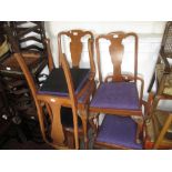 Mid 20th Century suite of burr walnut dining room furniture,