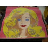 Two late 20th Century boxed wall hangings with Andy Warhol images of red Elvis and Barbie