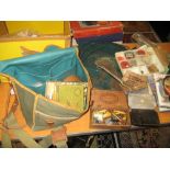 Fishing tackle bag containing a large quantity of lures,