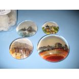 Group of four 19th Century glass paperweights, Windsor Castle, new pier Brighton,