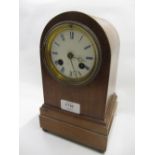 Early 20th Century mahogany dome topped mantel clock,