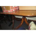 Mahogany pedestal dining table,