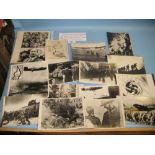 Group of fifteen original War Office photographs of World War II including press wire photographs