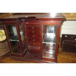 Edwardian mahogany miniature counter top display cabinet,