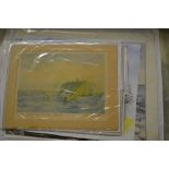 Small quantity of miscellaneous unframed watercolours and prints