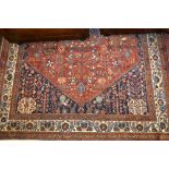 Good quality Abadeh rug of medallion and all-over stylised floral design with multiple border,