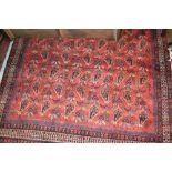 20th Century rug, with all-over repeating floral design having multiple borders,