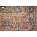 Hamadan rug with central Herati design panel, surrounded by wide multiple borders,