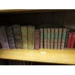 Collection of mainly 19th Century leather bound books including ' Whistons Josephus ',