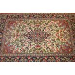 Modern central Persian rug with part silk ground,