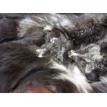 Silver fox fur double stole