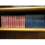 Complete set of Shakespeare in thirteen volumes with full red leather bindings published by