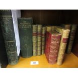 Right Honourable Lord Lytton, five various part leather bound volumes,