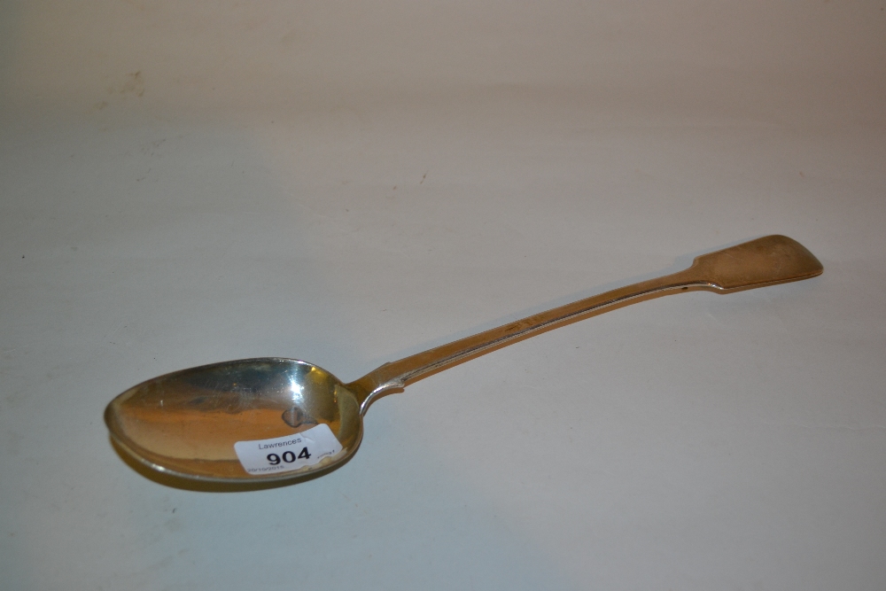 Victorian silver Fiddle pattern basting spoon,