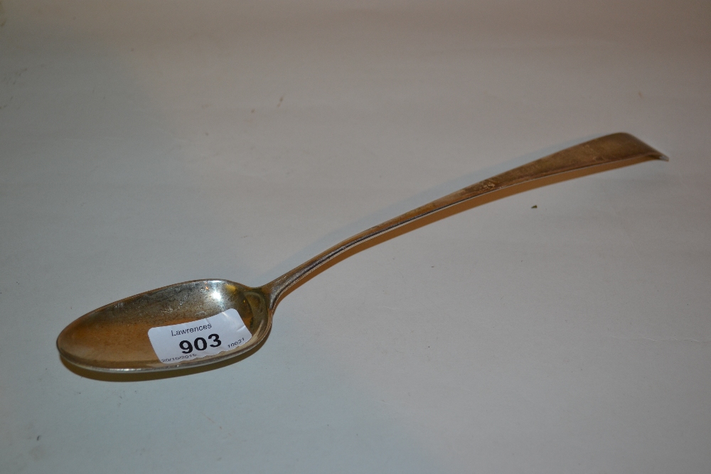 George III silver Old English pattern basting spoon,