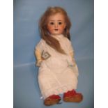 19th Century Heubach Koppelsdorf bisque headed doll, numbered 320.