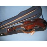 Violin with one piece back labelled Joseph Klotz,