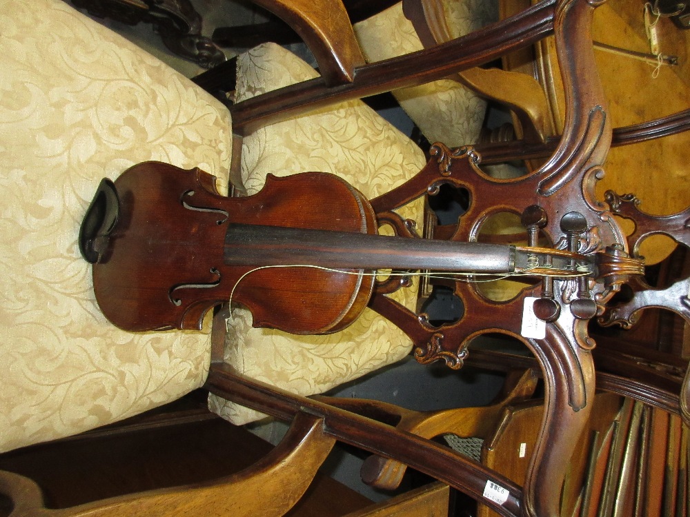 Violin with one piece back labelled Joseph Klotz, - Image 2 of 7