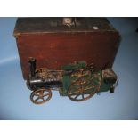 Late 19th / early 20th Century scratch built tin plate model steam traction engine