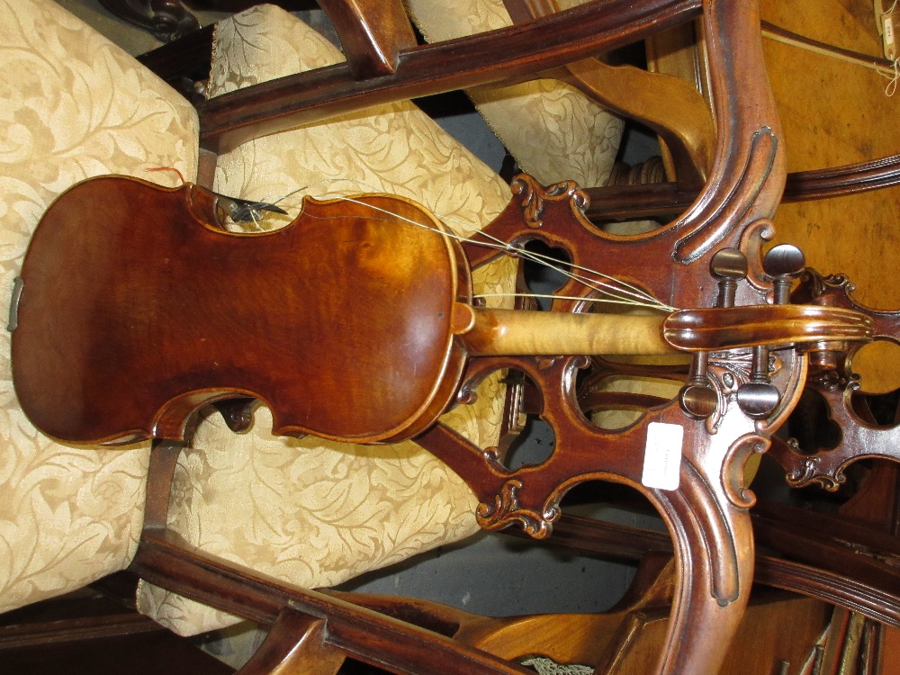 Violin with one piece back labelled Joseph Klotz, - Image 3 of 7