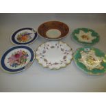 Pair of 19th Century dessert plates,